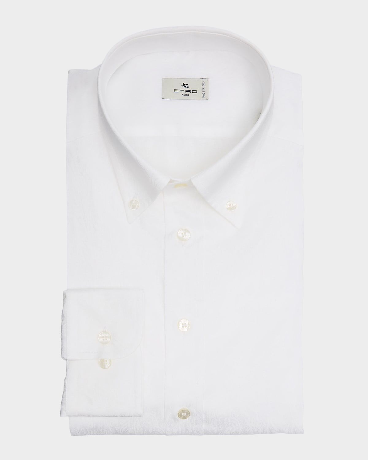 Men & apos;s Cotton Logo Jacquard Dress Shirt