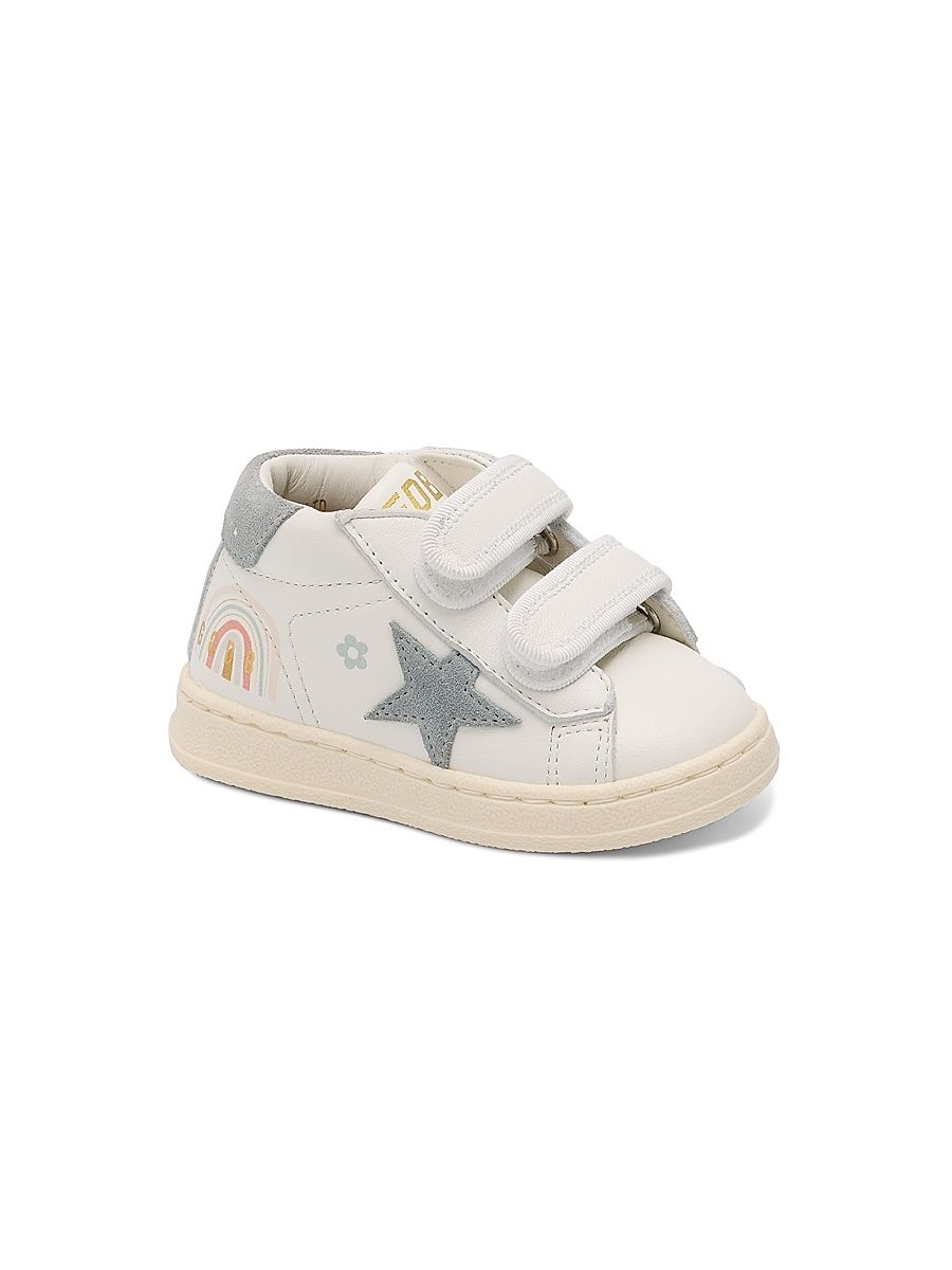 Baby Girl's & Little Girl's June Leather Drawing Sneakers - White - Size 10 (Toddler)