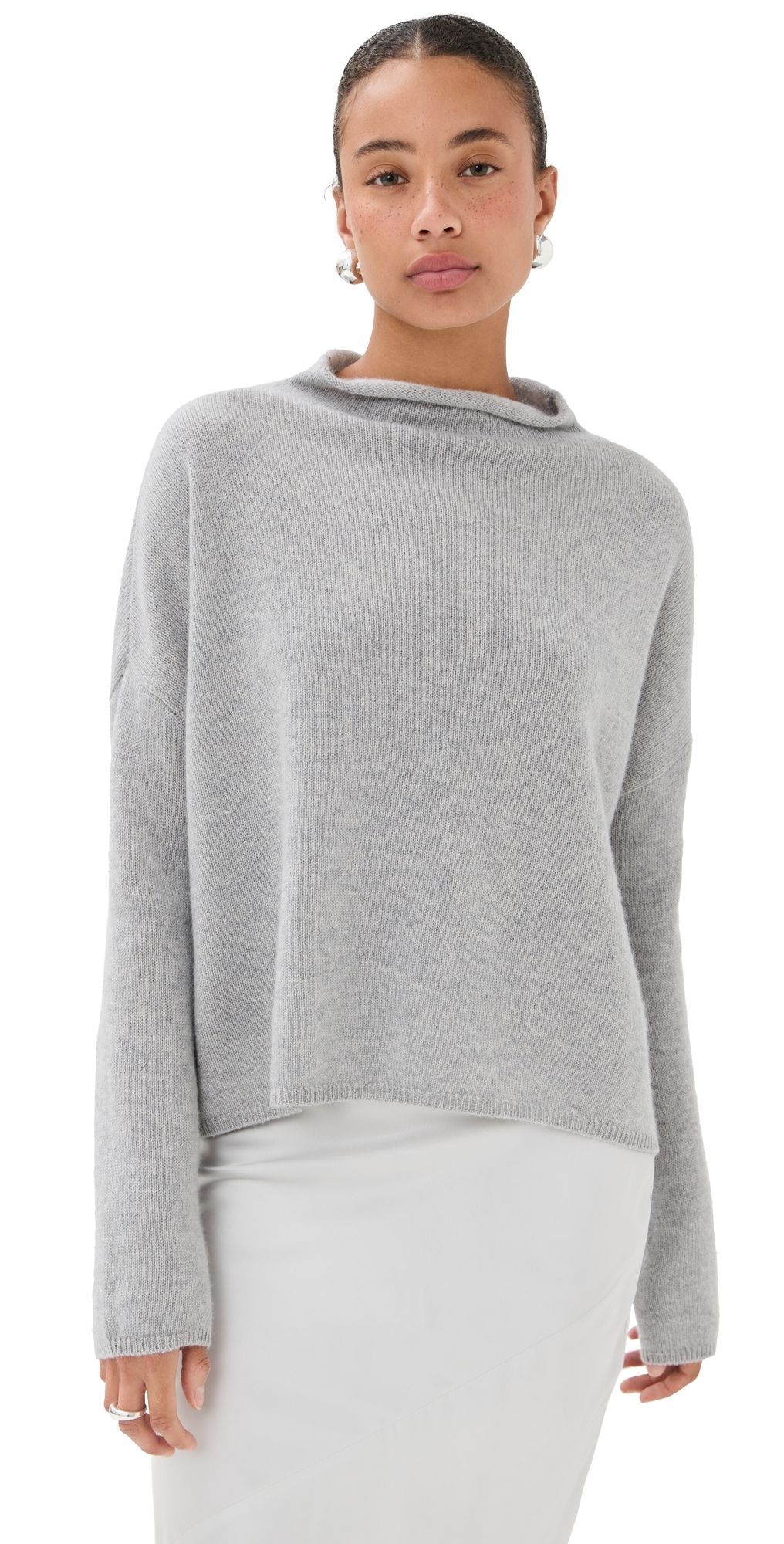 LISA YANG Sandy Cashmere Sweater Dove Grey 2