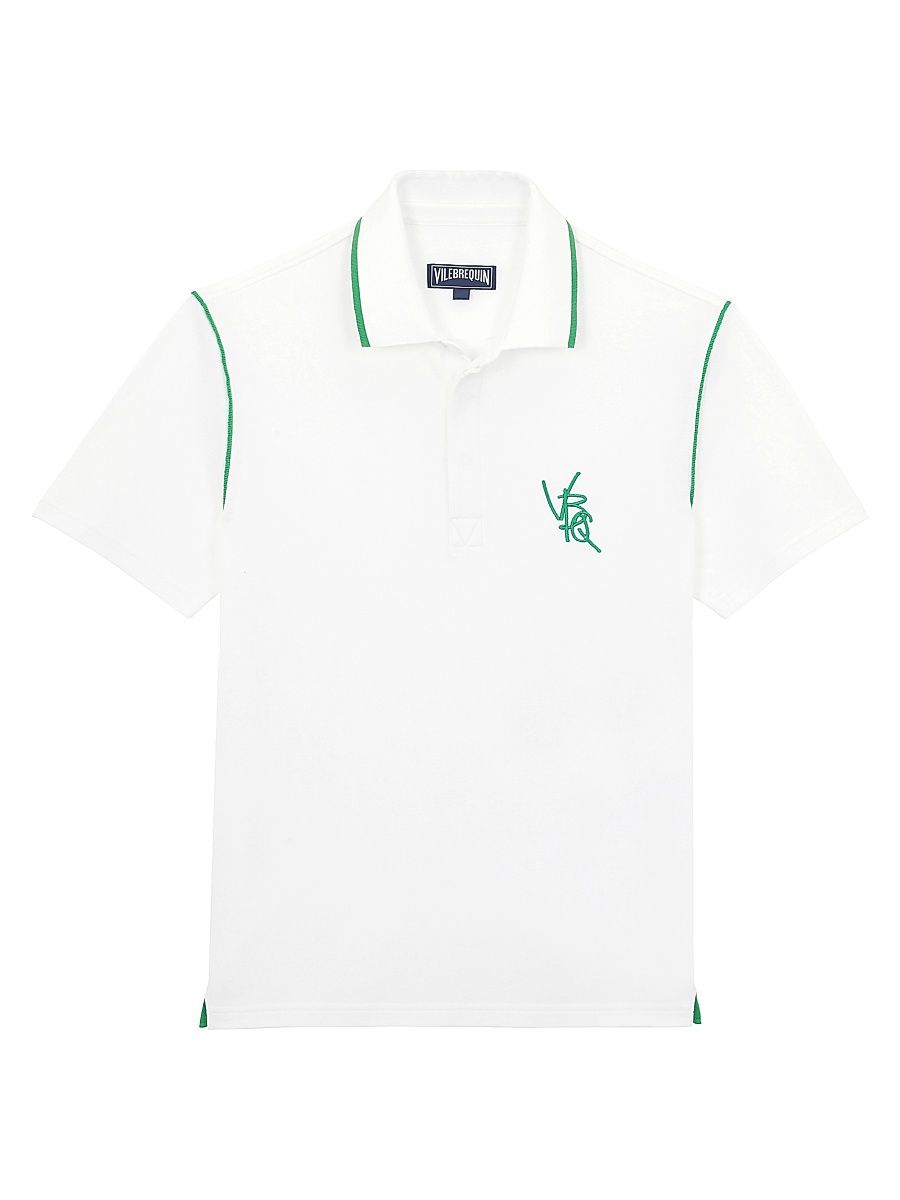Men's Capsule Vilebrequin Solid Pique Polo Shirt - Blanc - Size XL
