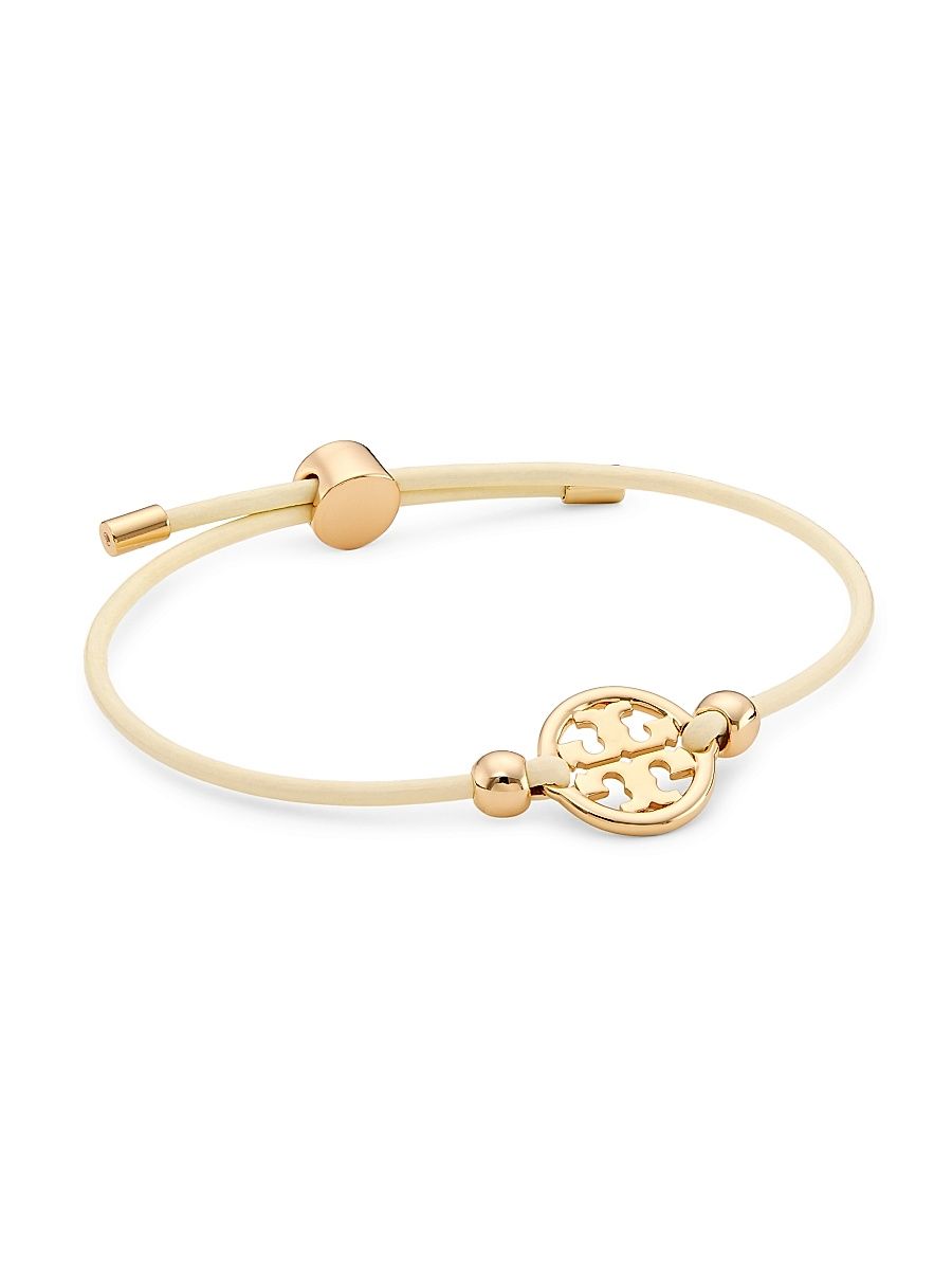 Women's Miller 18K Gold-Plated & Leather Slider Bracelet - Gold Ivory