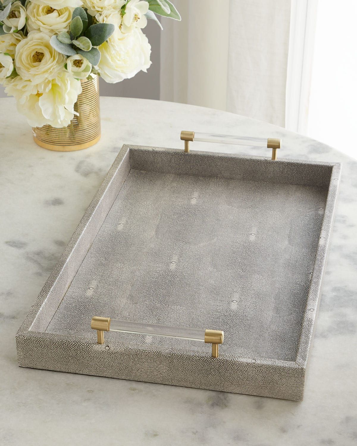Shagreen Tray, 22"L
