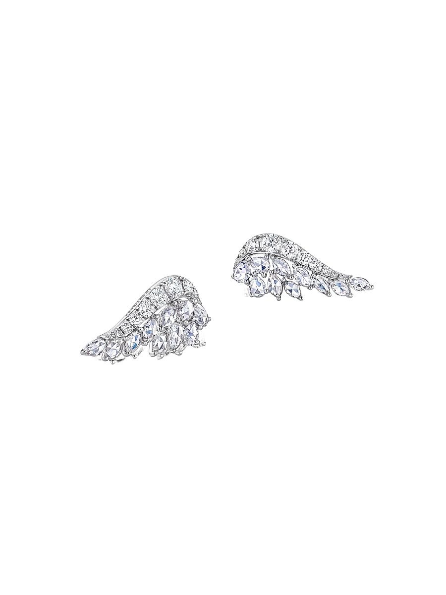 Women's Eclat 18K White Gold & 1.59 TCW Diamond Ear Climbers - White Gold