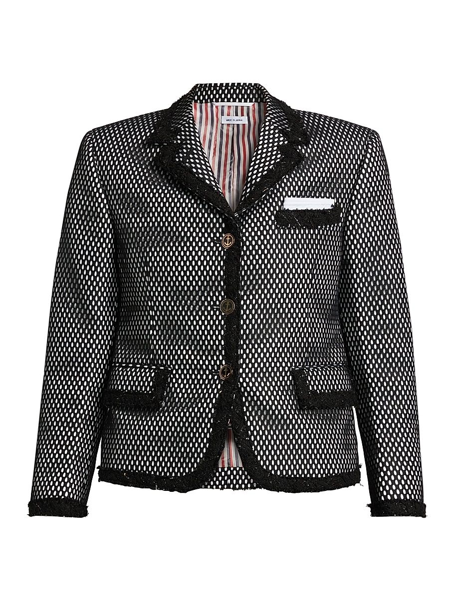 Women's High Break Athletic Mesh Sport Coat - Black - Size 4