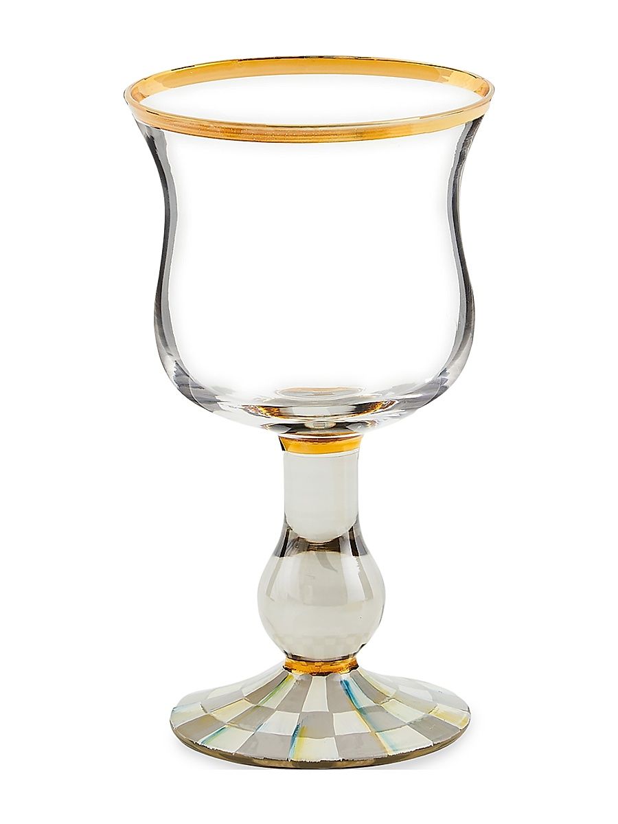 Sterling Check Wine Glass