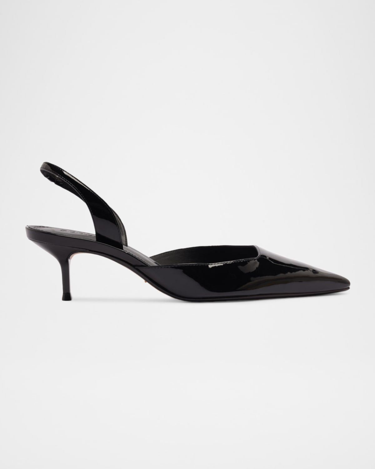 Paola Patent Leather Slingback Mid Pumps