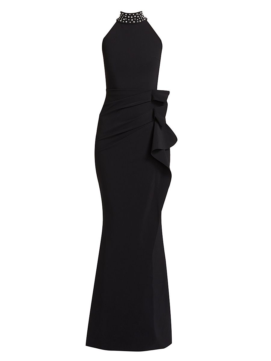 Women's Gudrum Long Pearl Dress - Black - Size 18