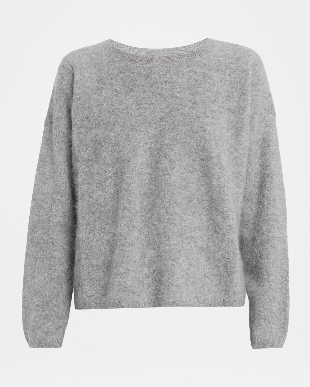 Fluffy Cashmere Crewneck Sweater