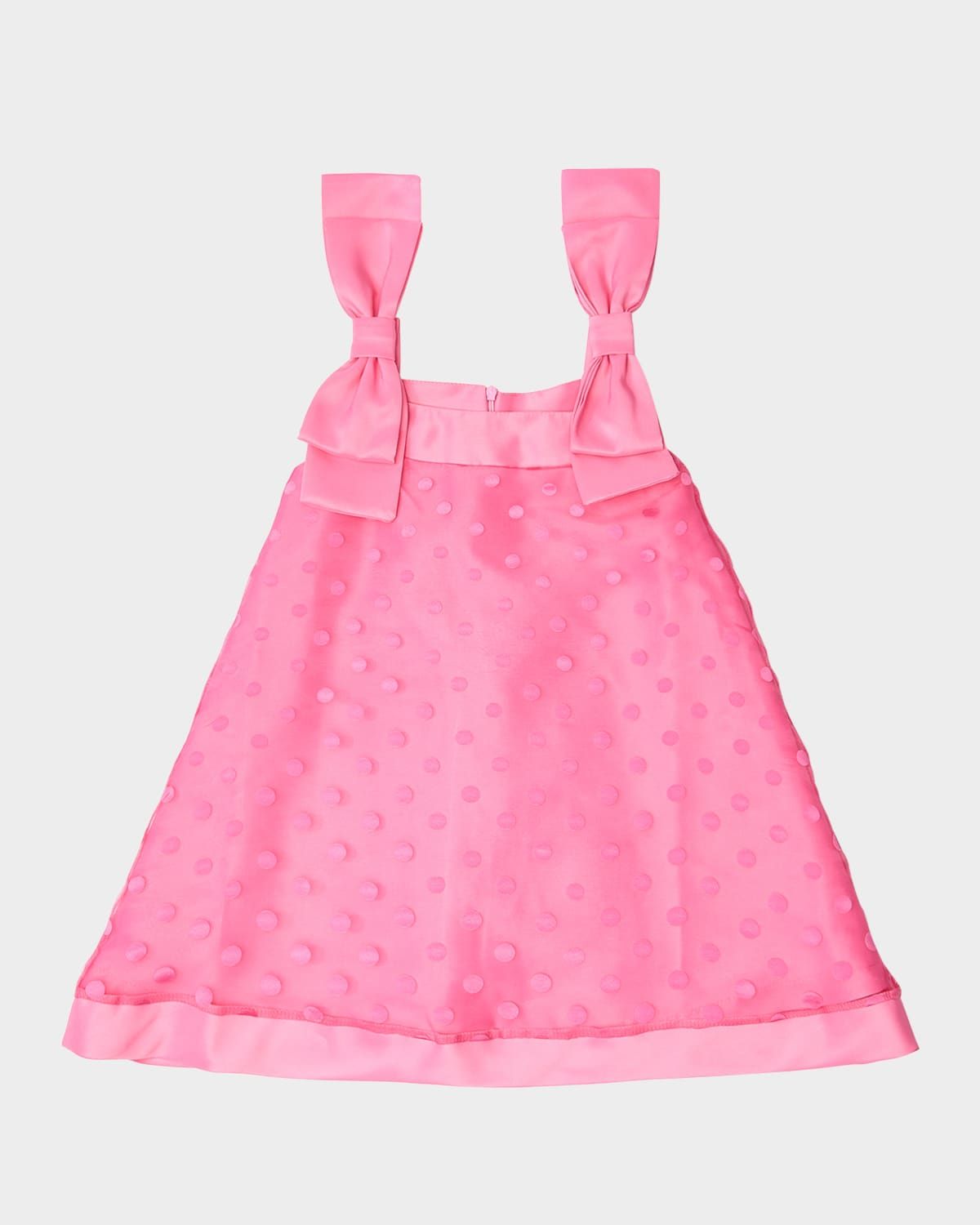 Girl & apos;s Polka Dot Bow Dress, Size 3T-10