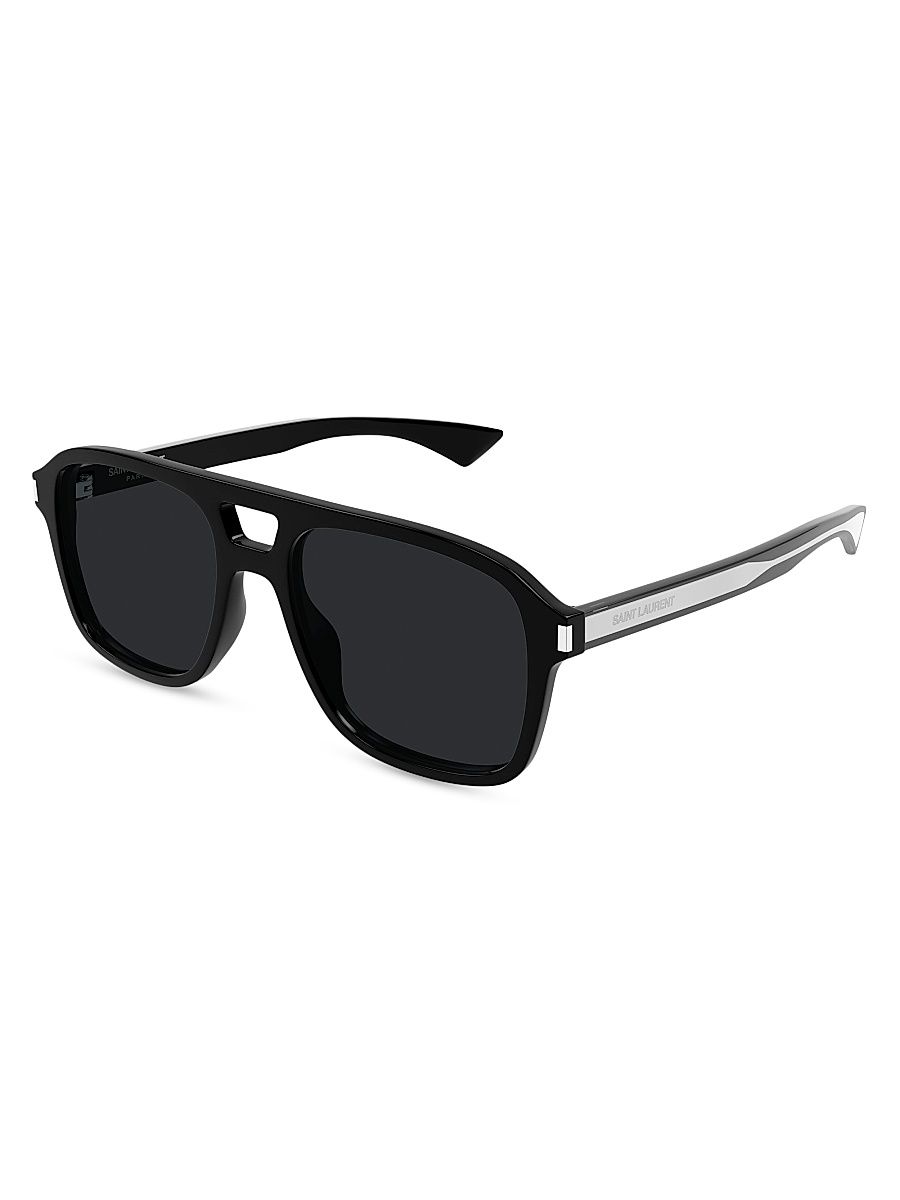 Men's Sl 881 Navigator 55MM Acetate Sunglasses - Black