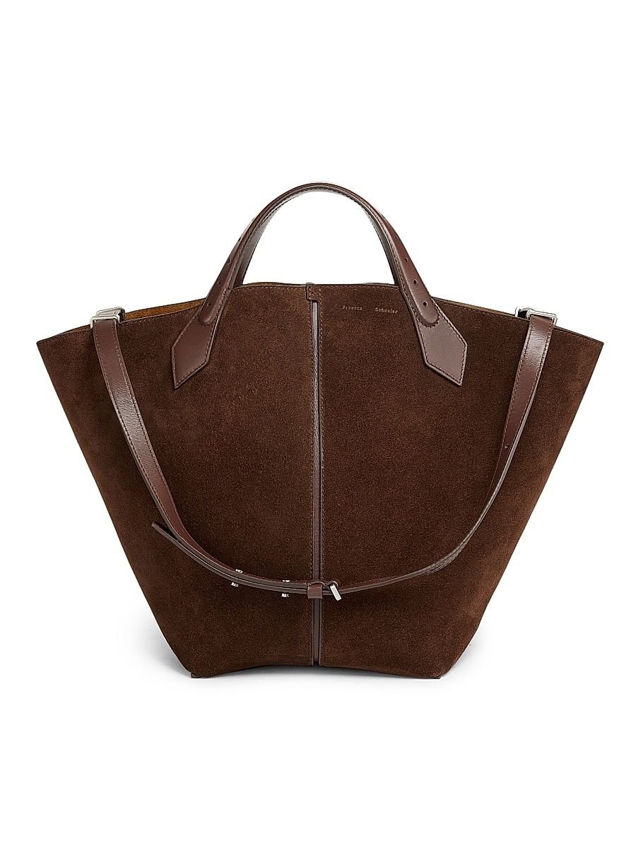 Women's Chelsea Soft Suede Large Tote - Chocolate