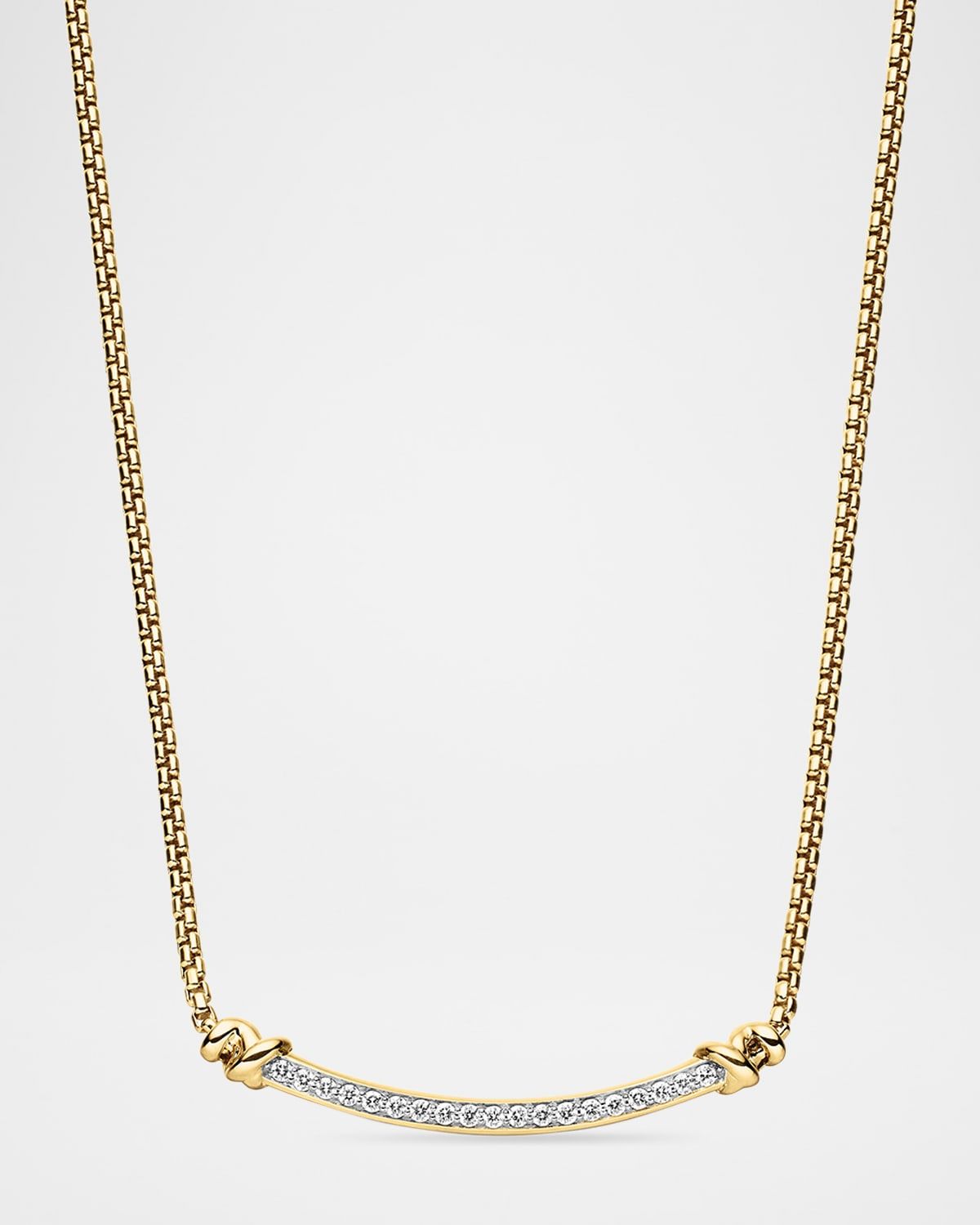 Petite Helena Wrap Diamond Station Necklace in 18k Gold