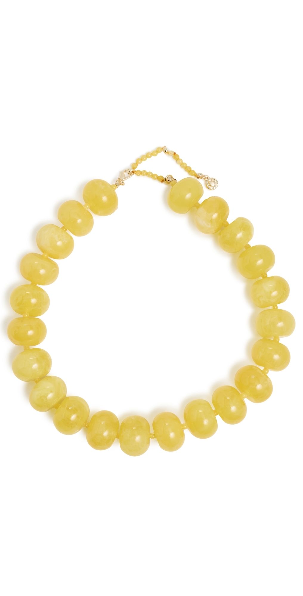 BaubleBar Joan Semi-Precious Necklace Yellow One Size