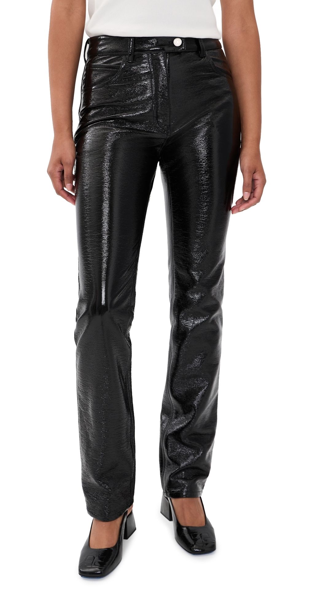 Courrèges Reedition 5-Pocket Vinyl Pants Black 42