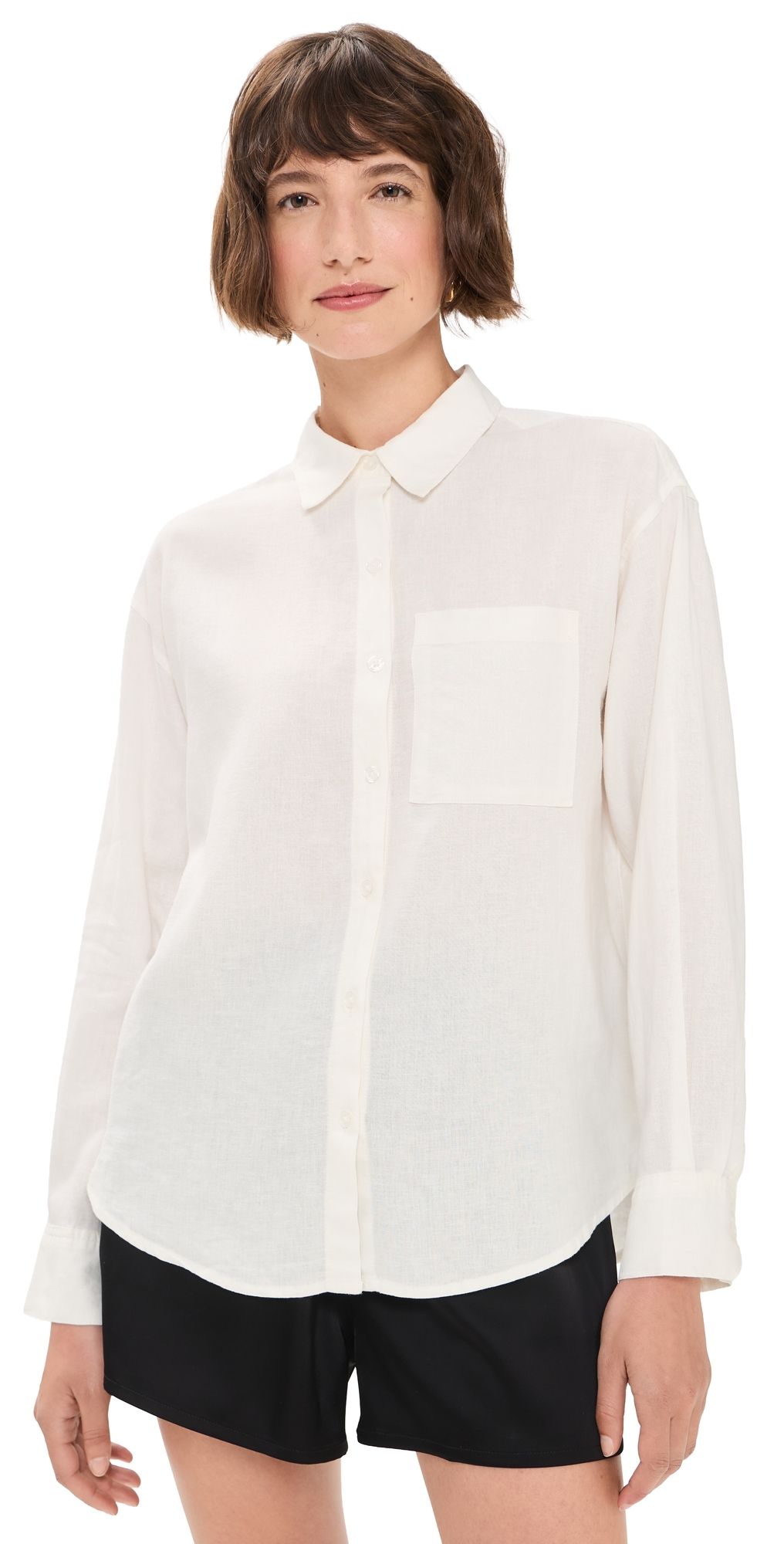 Z Supply Perfect Button Down Shirt White L