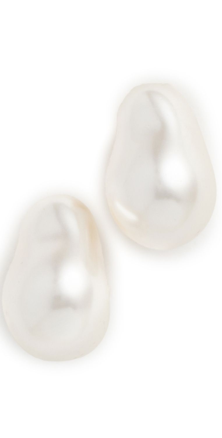 Lele Sadoughi Baroque Pearl Studs Ivory One Size