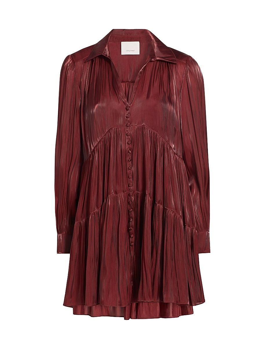 Women's Lily Tiered Shirtdress - Rhubarb - Size 14
