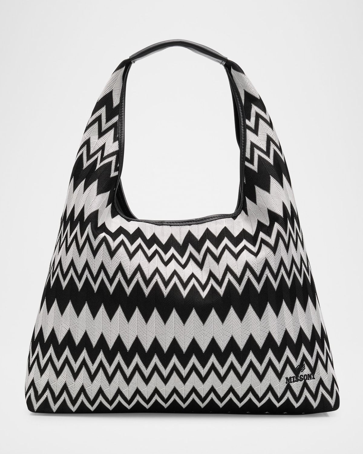 Optical Wave Cotton Hobo Bag