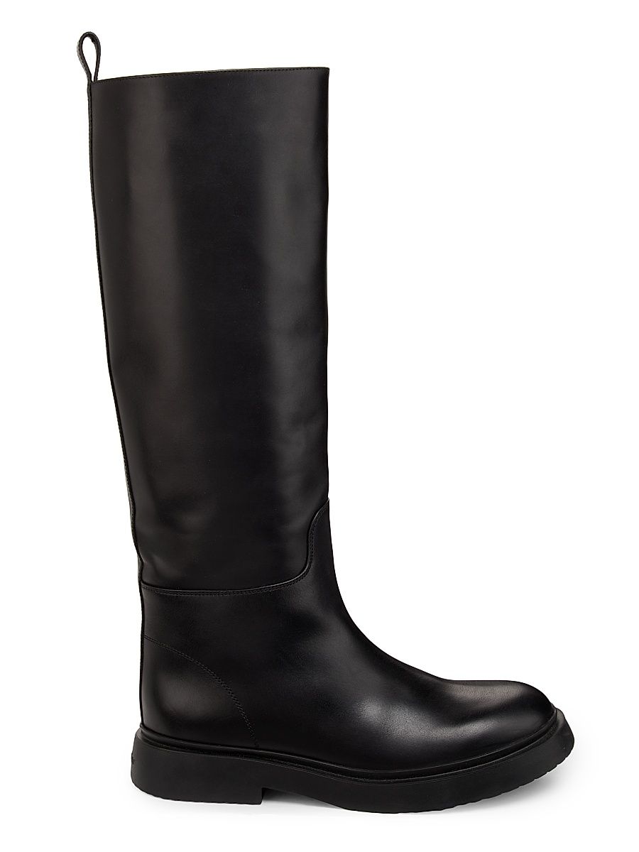 Women's Bank Lug-Sole Riding Boots - Black - Size 11