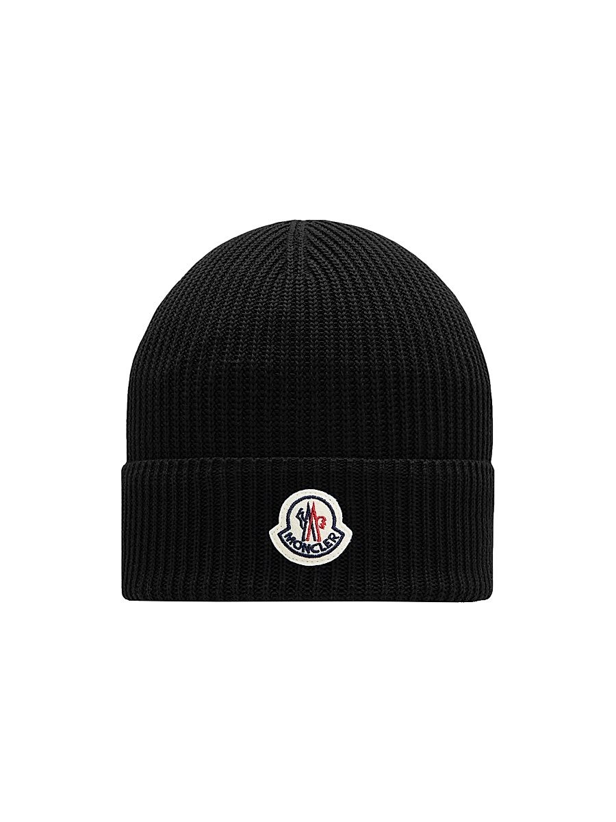 Men's Beanie Hat in Cotton - Black