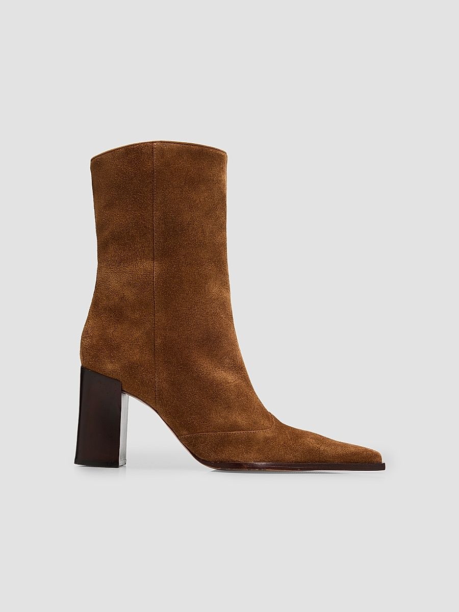 Women's Raffaela 85MM Suede Ankle Boots - Pecan Brown - Size 9