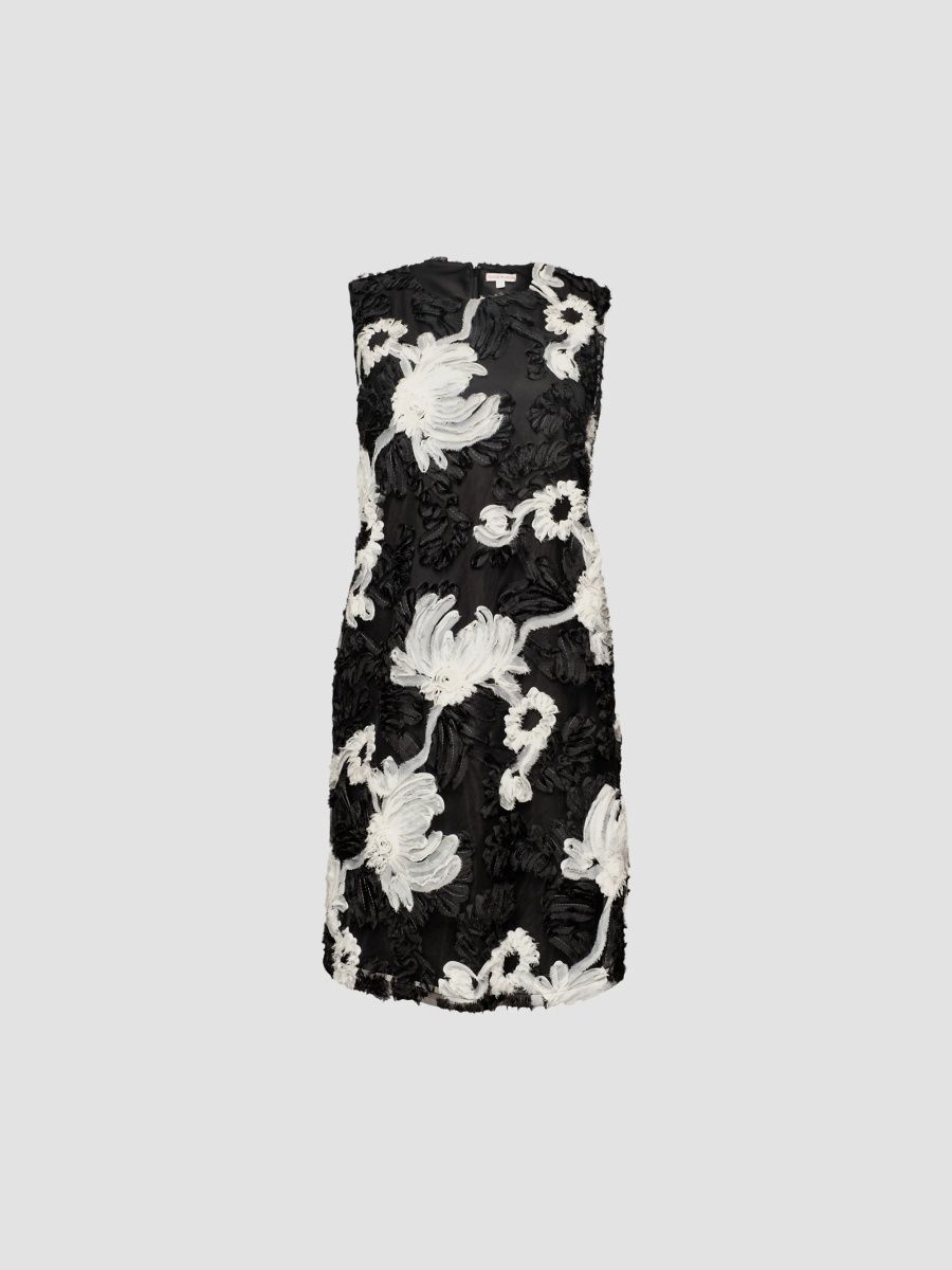 Frances Valentine Women's Susan Shift Mini Dress - Black White - Size 20
