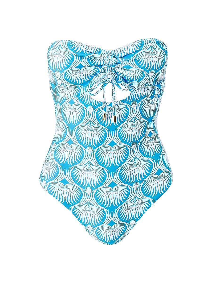 Women's Lucca Bandeau One-Piece Swimsuit - Lotus - Size 10