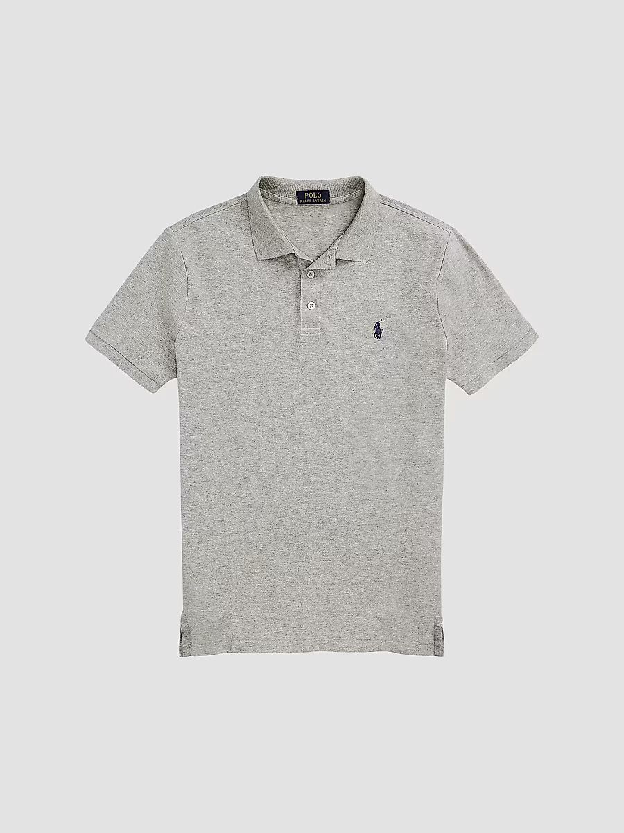 Polo Ralph Lauren Men's Stretch-Cotton Blend Custom Slim-Fit Polo Shirt - Andover Heather - Size XXL