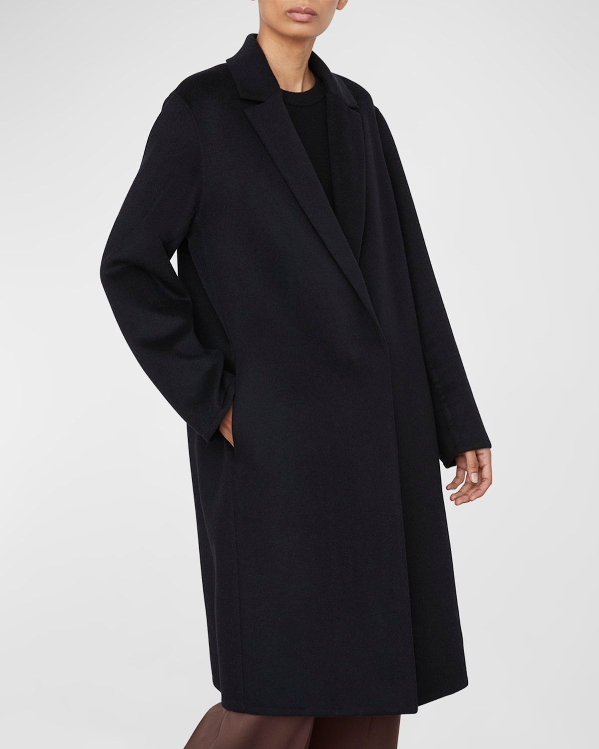 Classic Straight Wool-Blend Coat