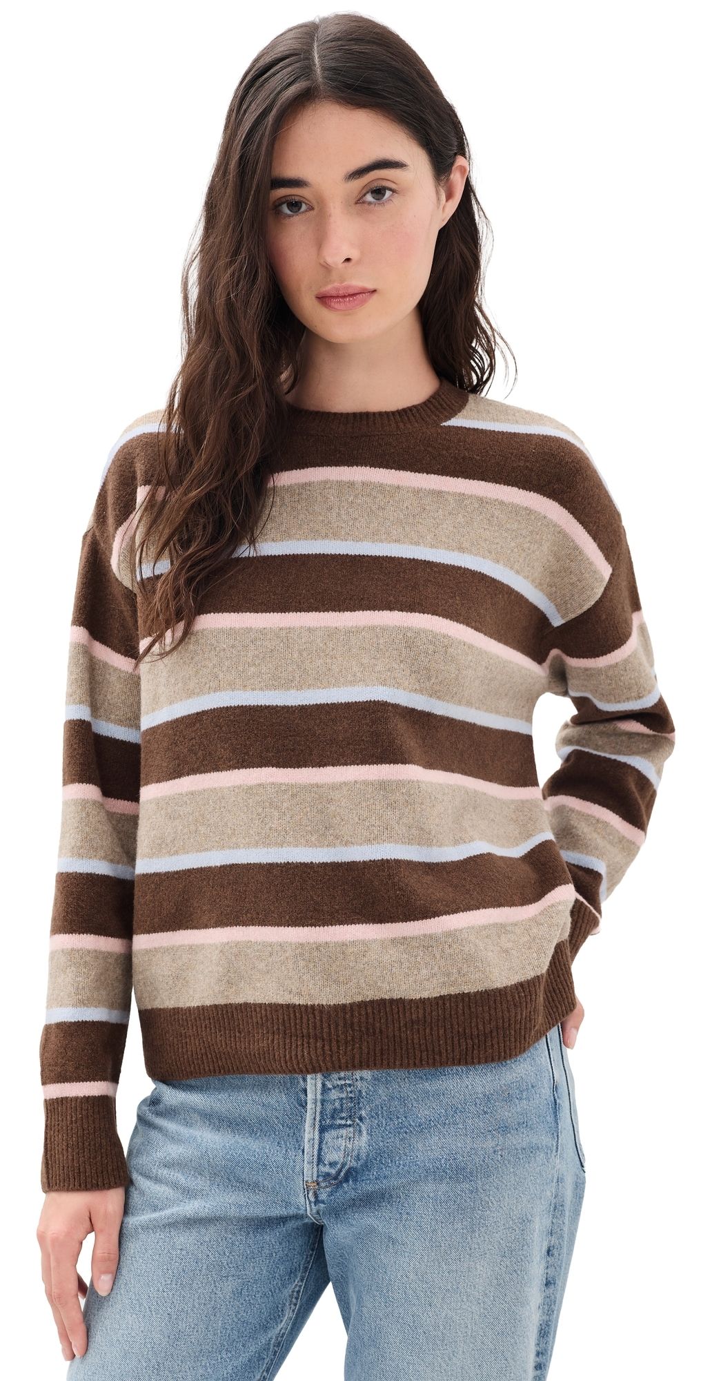 DAZE Carlyle Everyday Sweater Dune Stripe M
