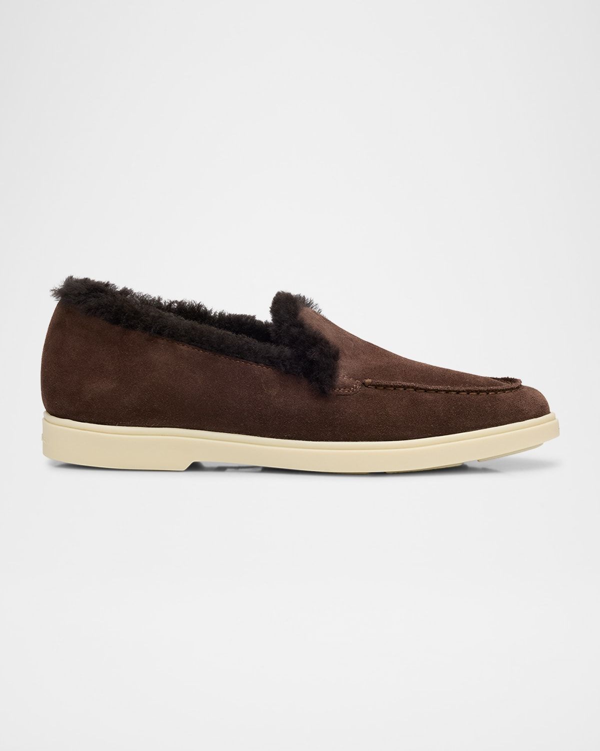 Yalta Suede Shearling Sporty Loafers