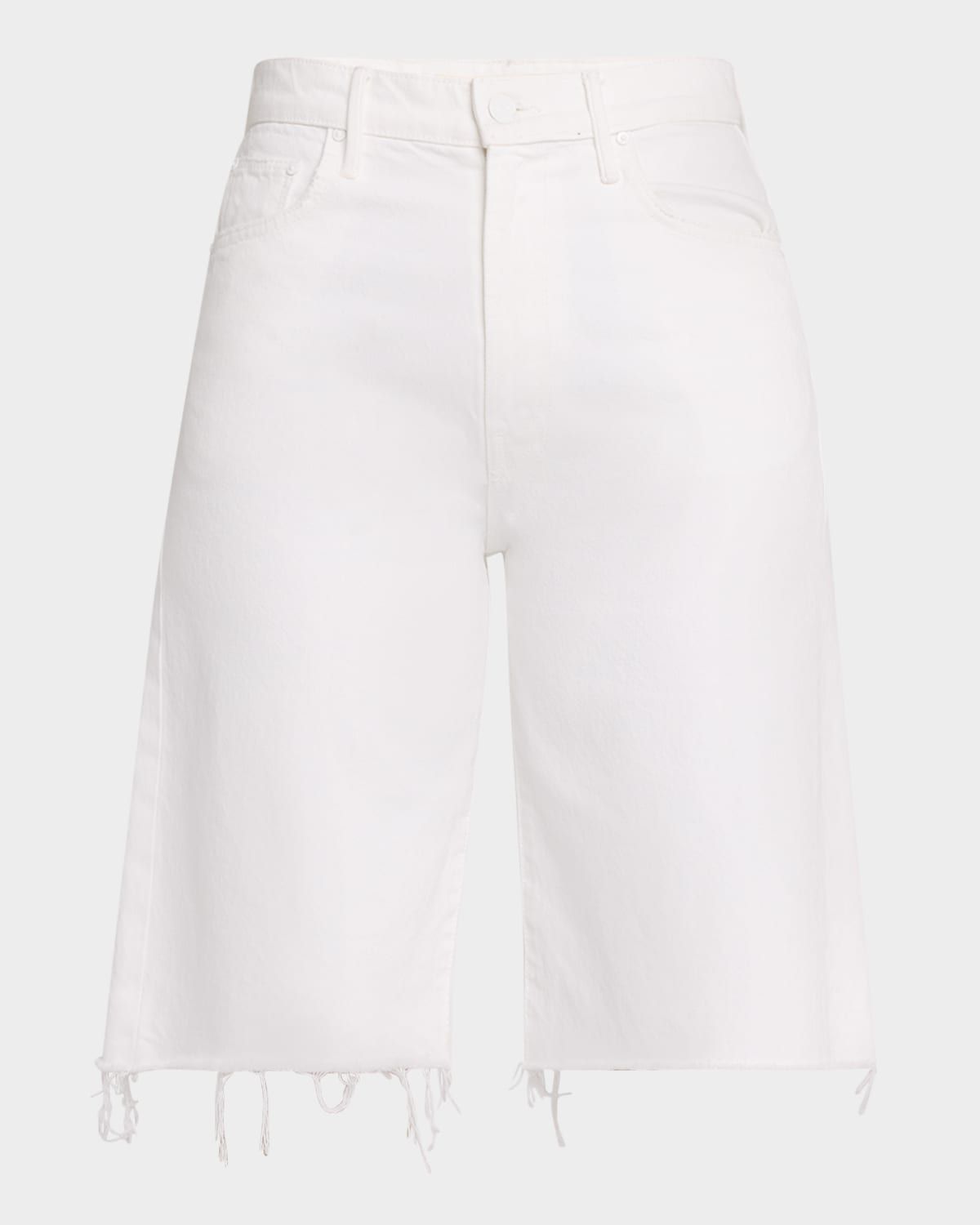 The Maven Bermuda Fray Denim Shorts