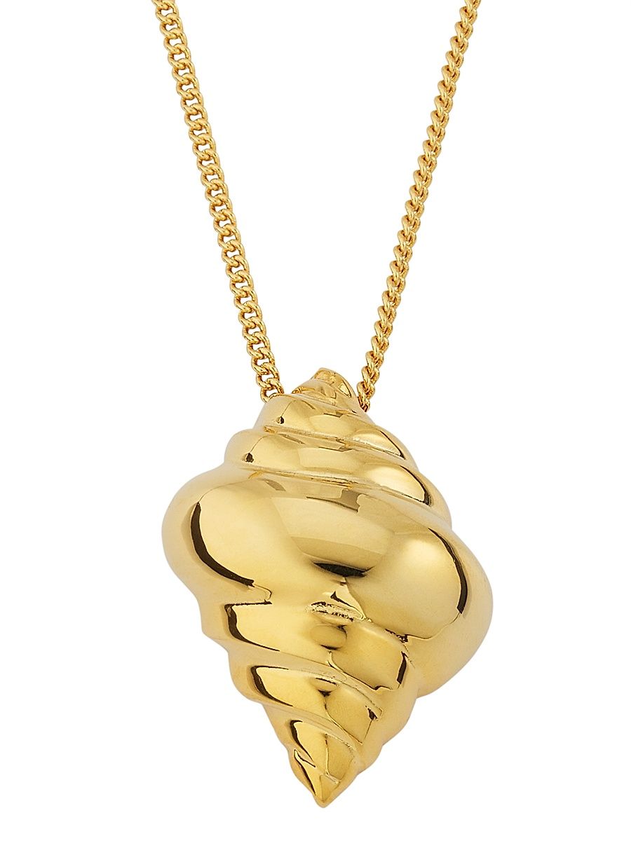 Women's Seashell 22K-Gold-Plated Pendant Necklace - Gold