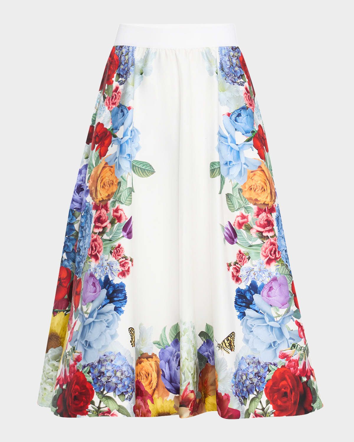 Earla Floral Flared Midi Skirt