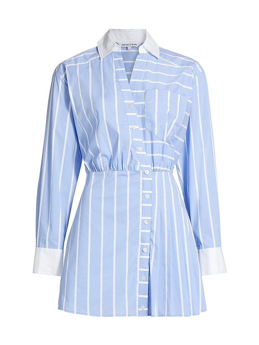Women's Poppe Striped Shirtdress - Hydrangea White - Size 16