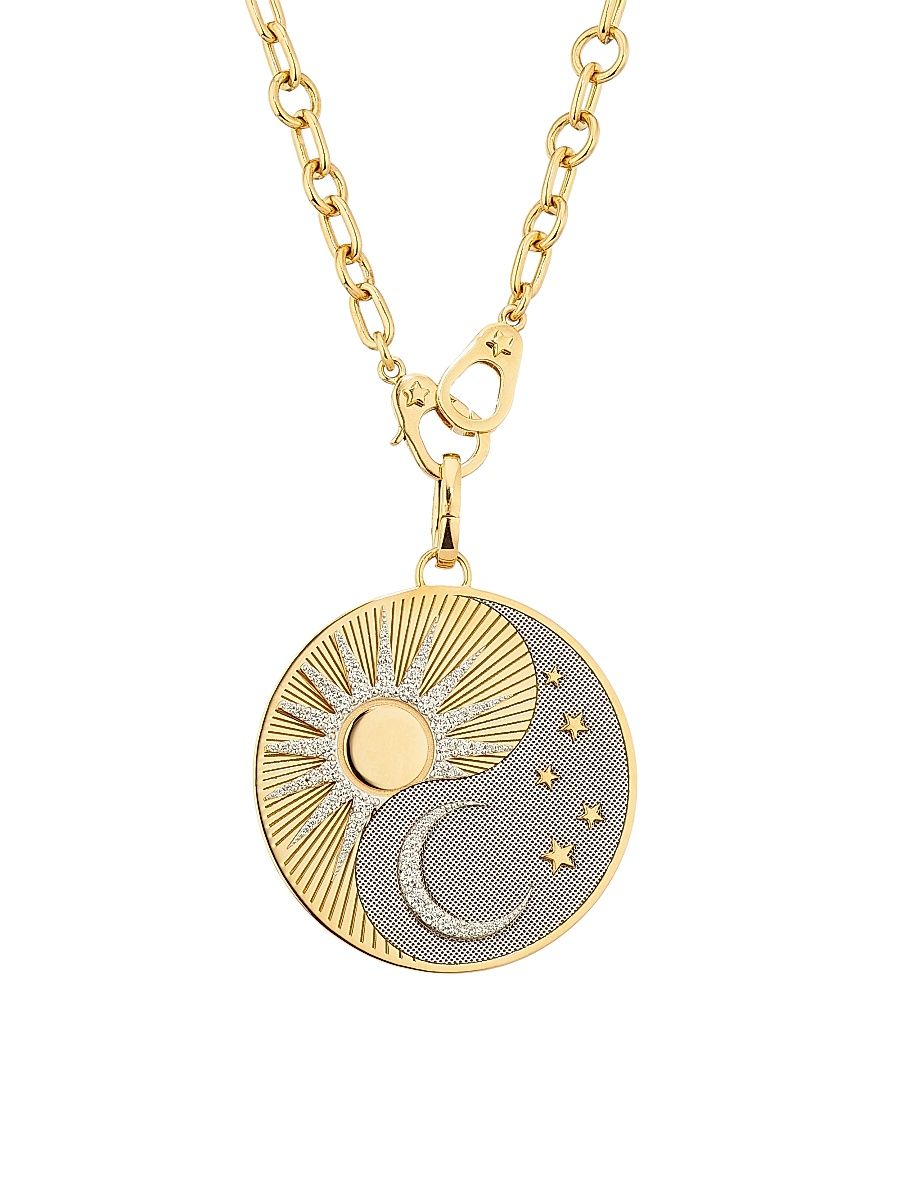 Women's Balance Two-Tone 18K Gold & 1.03 TCW Diamond Pendant Necklace - Gold