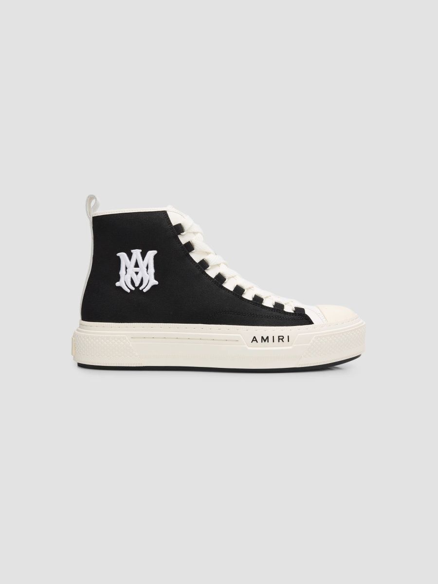 Amiri Men's MA Court High-Top Sneakers - Black White - Size 7