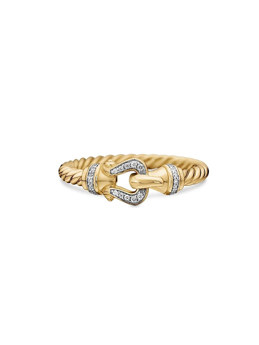 Women's Cable Collectibles 18K Yellow Gold & Diamond Ring - Yellow Gold - Size 7