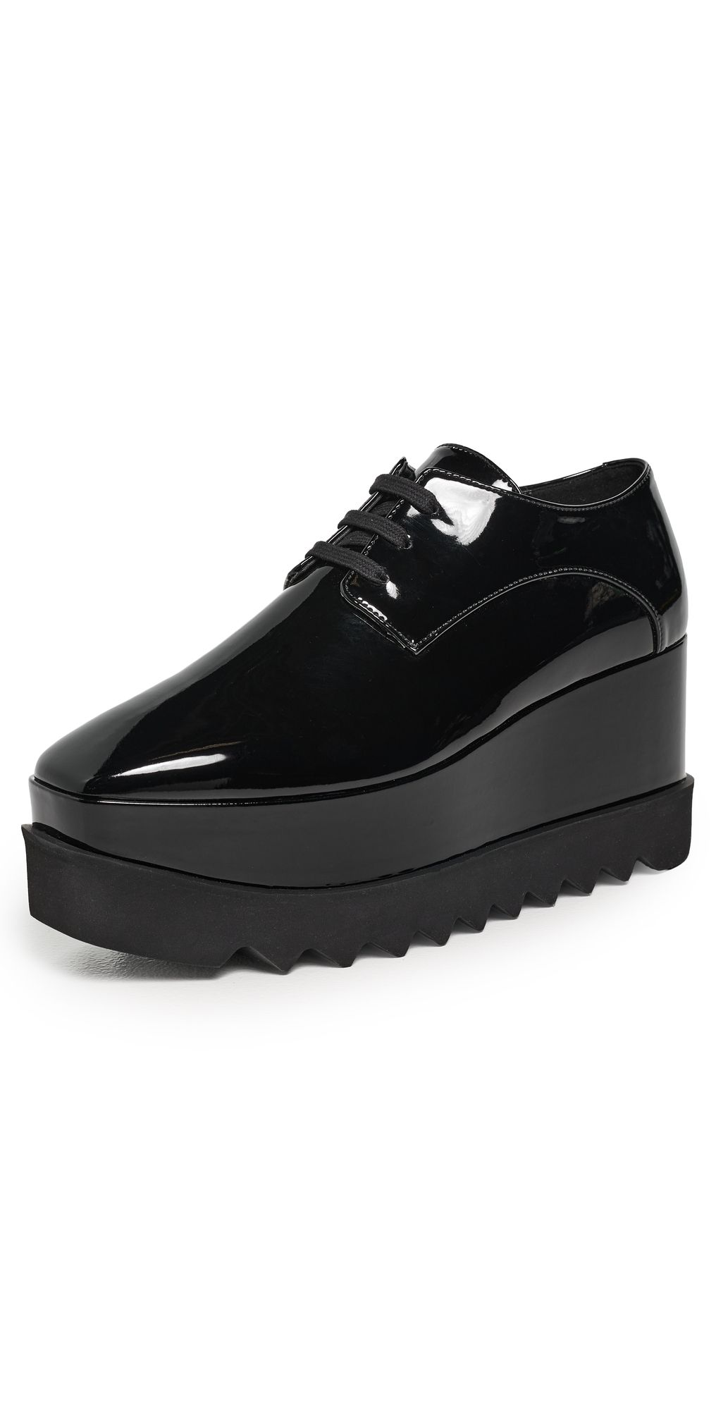 Stella McCartney Elyse Patent Alter Mat Sneakers Black 40