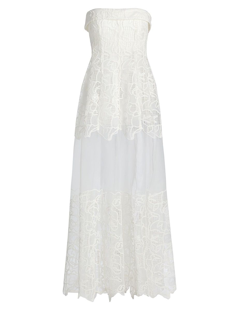 Women's Rennis Lace Bustier Gown - Ivory - Size 2