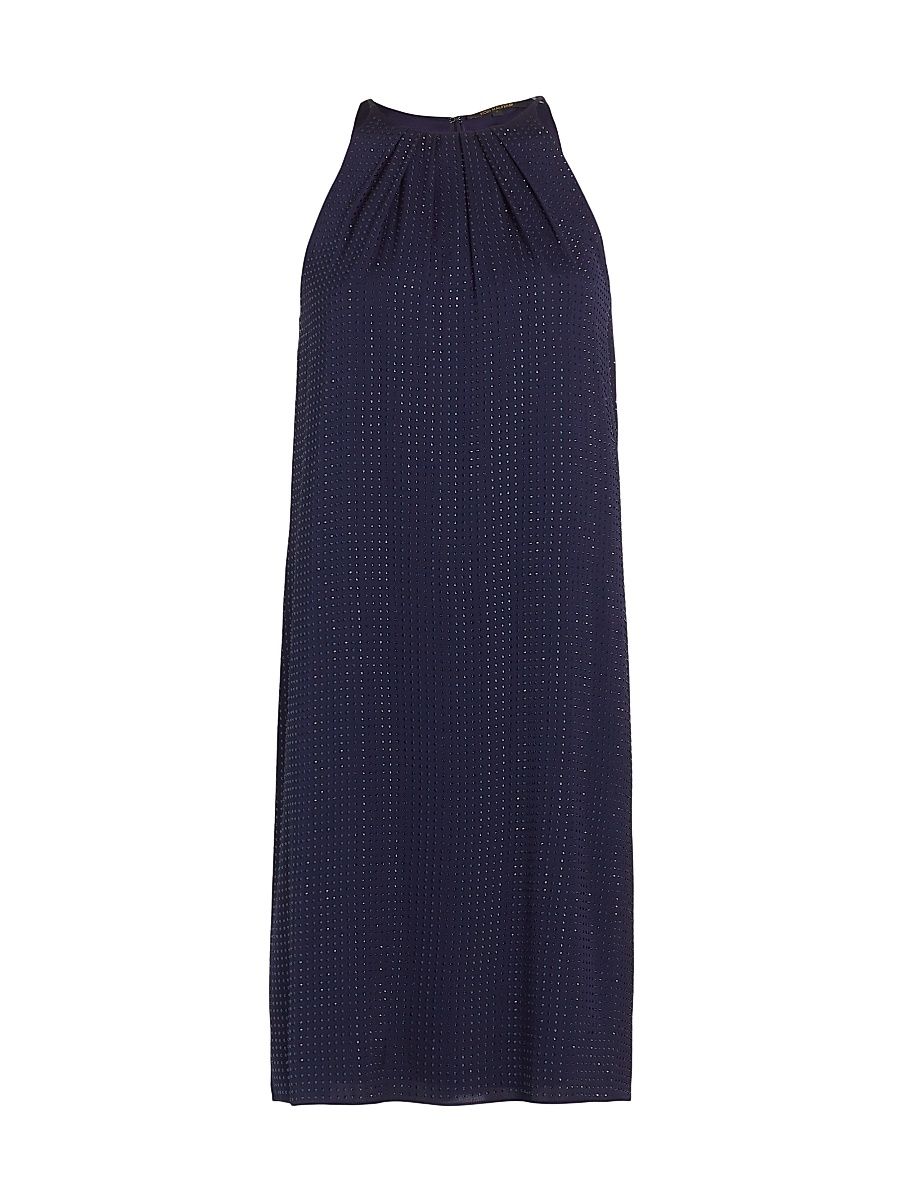 Women's Brenna Crystal-Embellished Shift Dress - Midnight Blue - Size XXL