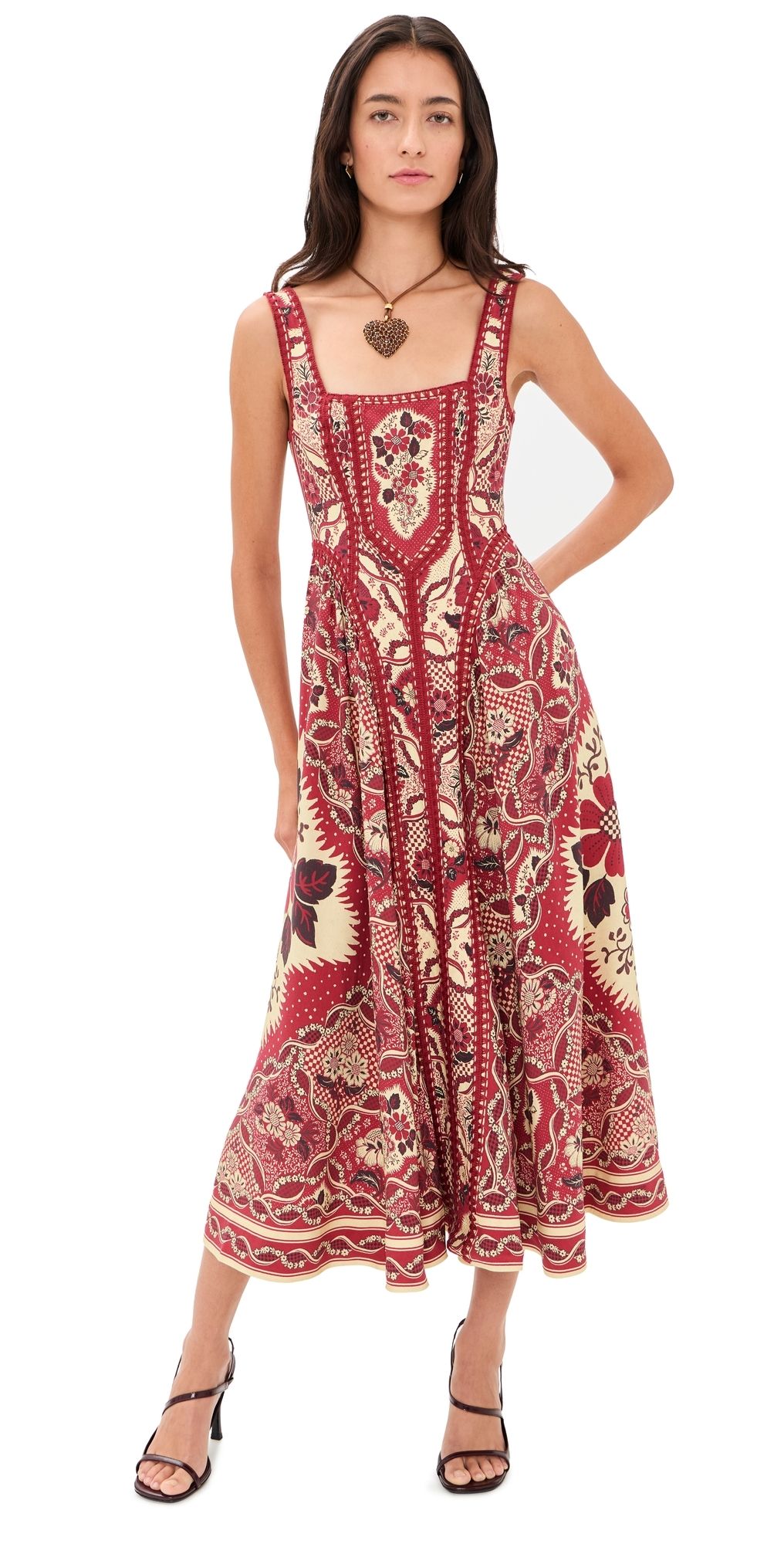 ALÉMAIS Kenny Midi Dress Red 10