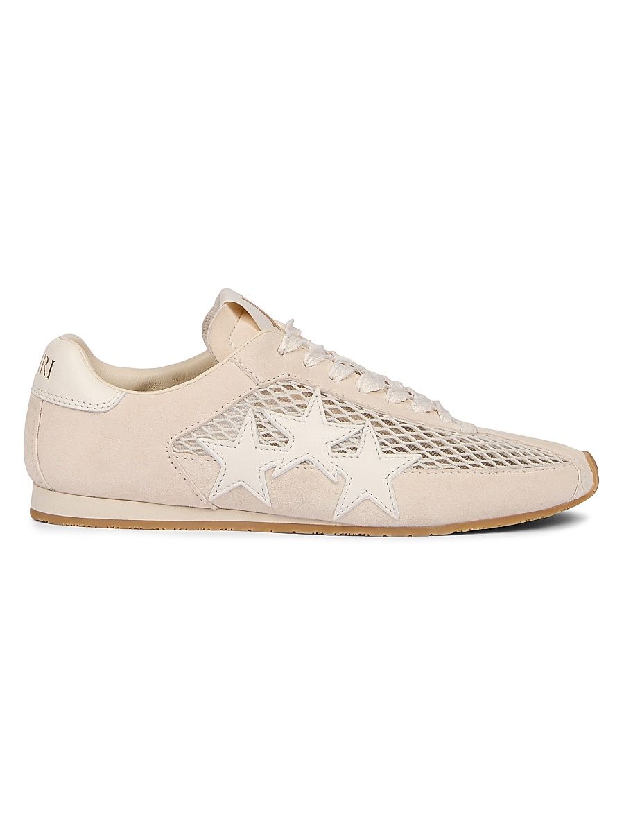 Women's Pacific Flat Suede & Mesh Low-Top Sneakers - Alabaster - Size 5
