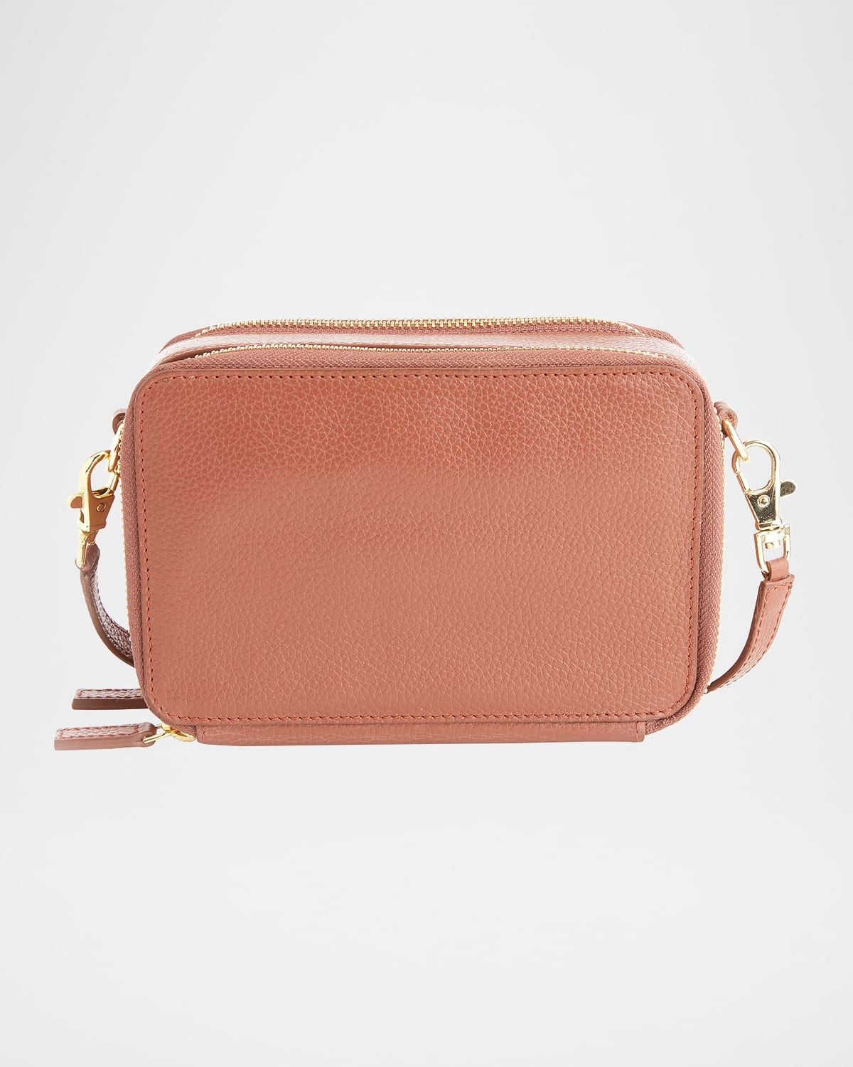 Monogrammed Leather Crossbody Bag