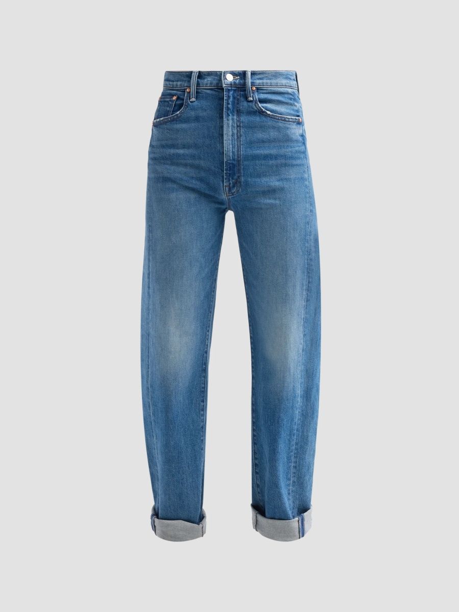 Mother Women's The Half-Pipe Flood Cuff High-Rise Jeans - Get Two Birds Stoned - Size 32