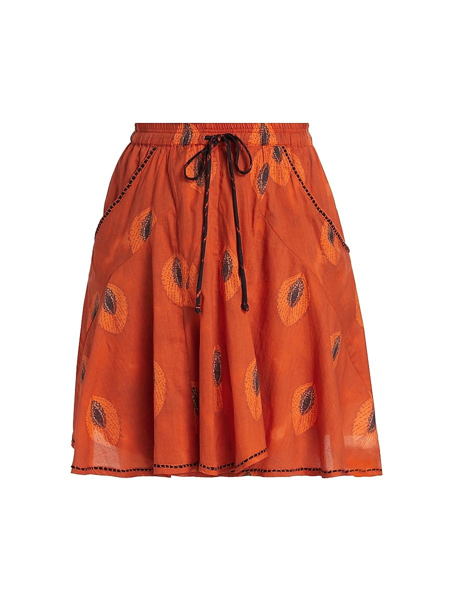 Women's Florida Alison Printed Miniskirt - Brick - Size Medium