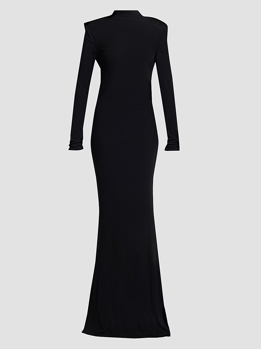 Women's Mock Turtleneck Mermaid Gown - Black - Size 2