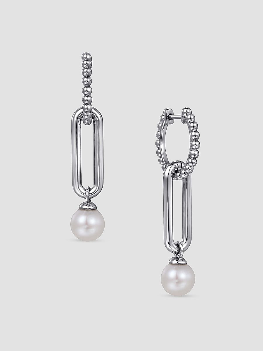 Gabriel & Co Women's Bujukan Sterling Silver & Cultured Freshwater Pearl Drop Earrings - Sterling Silver