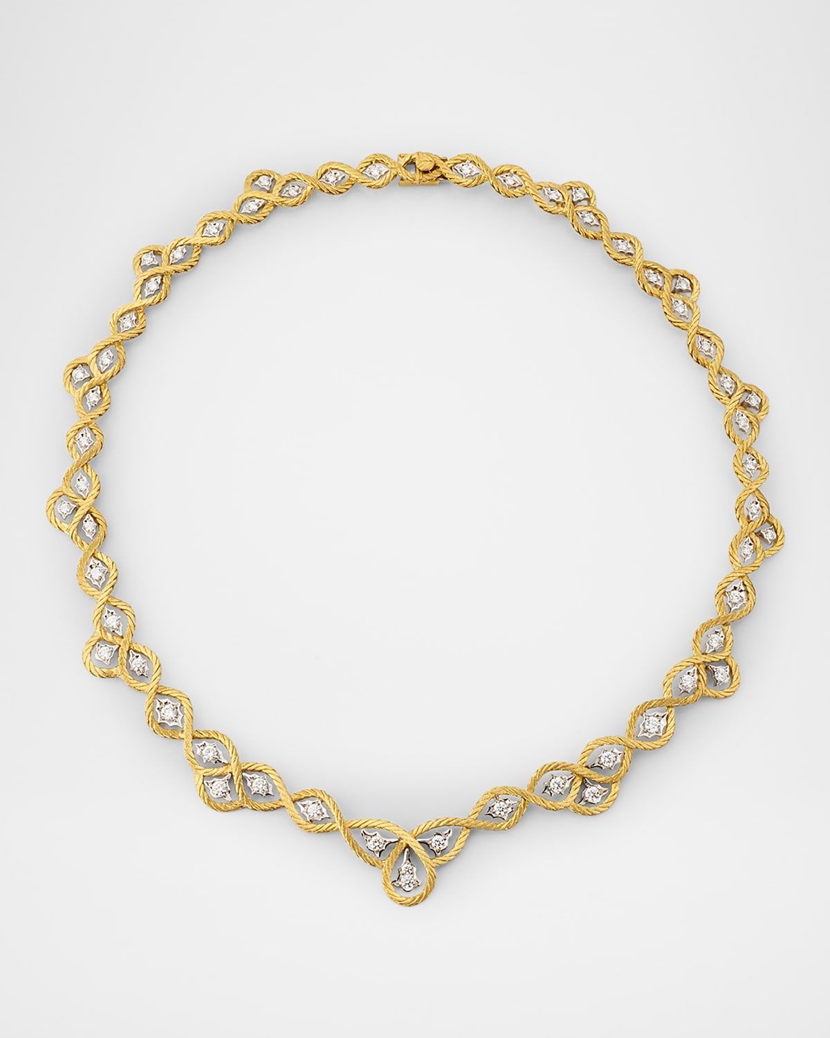 Etoilee 18K Yellow and White Gold Diamond Necklace