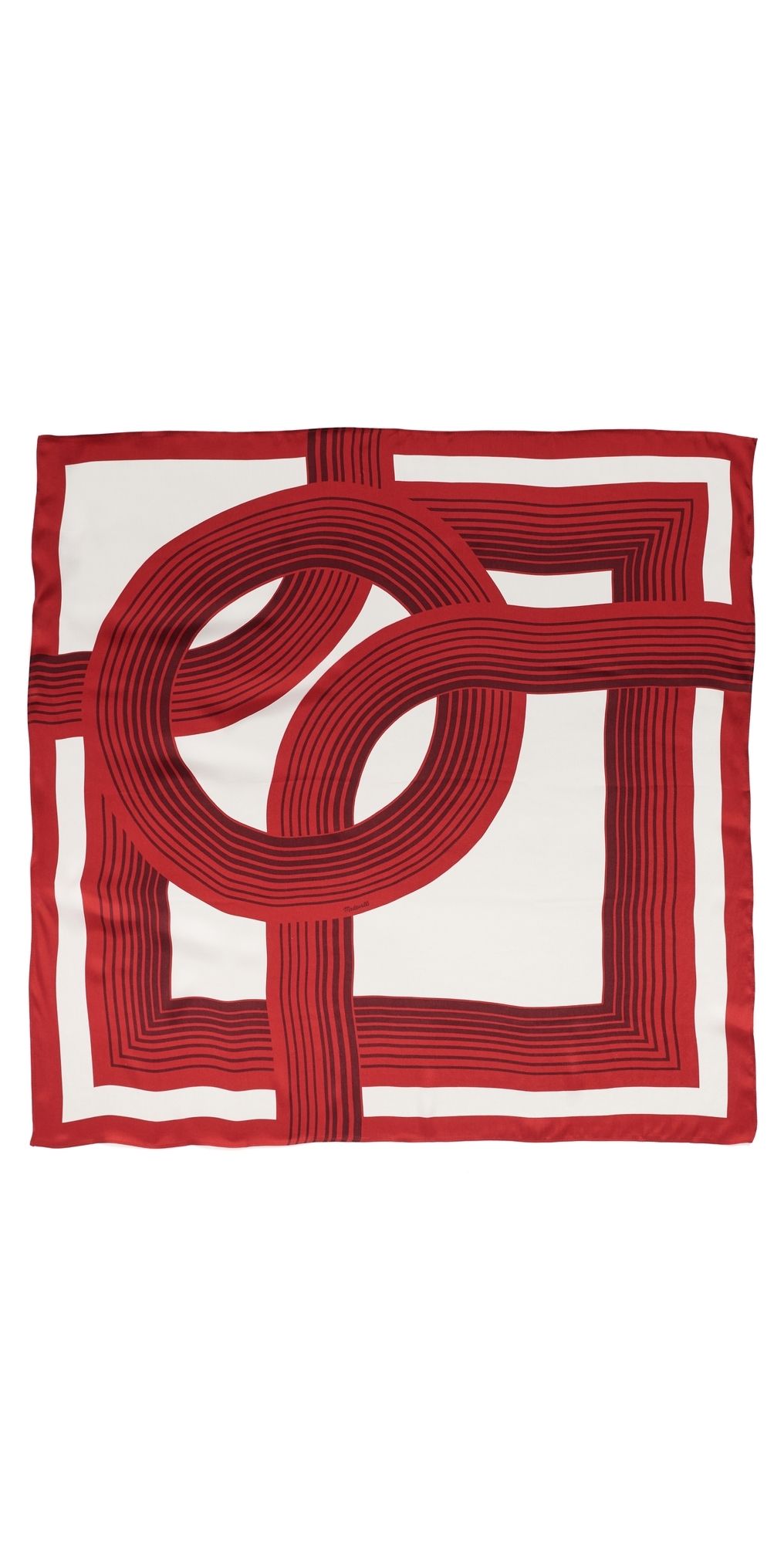 Madewell Medium Silk Bandana Scarf Bright Cherry One Size